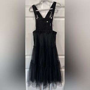 Elegant Black Tiered Midi Dress
